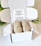 Personalised Pregnancy Announcement Gift Box - Crochet Baby Booties - Image 1