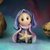 Spring Sale ... Tiny Beachcomber Gnome 'Danni' with starfish OOAK Sculpt