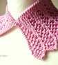 Pink cotton collar - Ladies cotton gift - One-of-a-kind neck accessory - Image 3