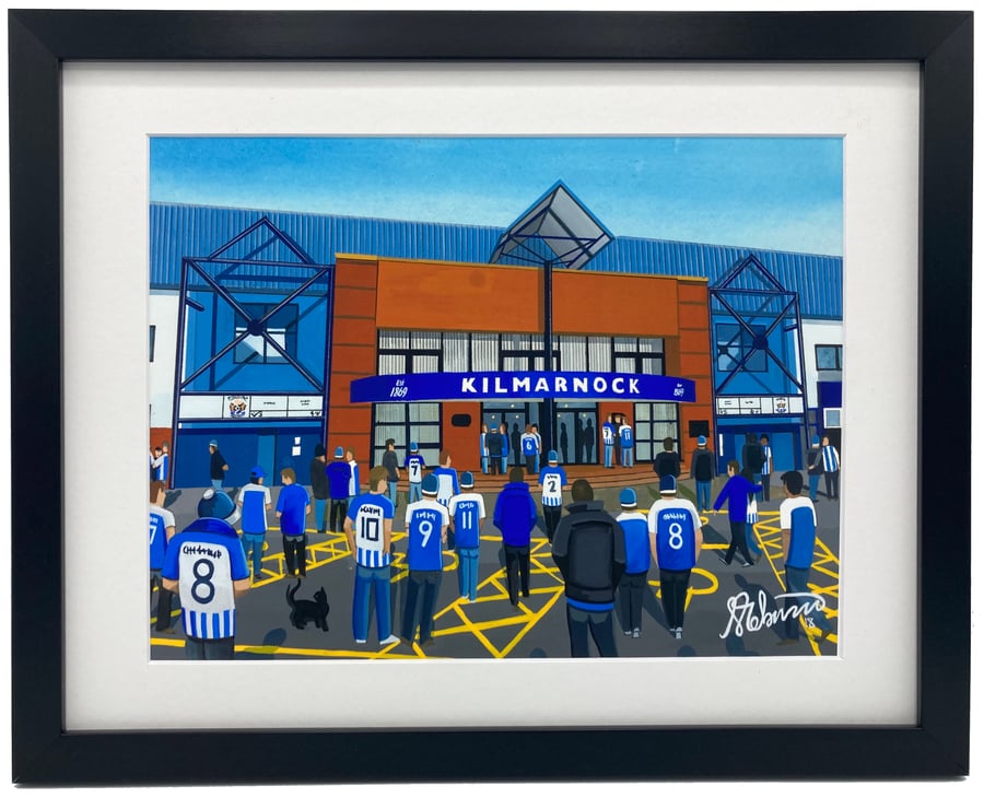 Kilmarnock F.C, Rugby Park Stadium, High Quality Framed Football Art Print.