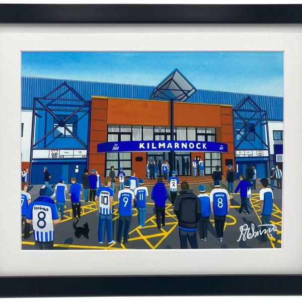 Kilmarnock F.C, Rugby Park Stadium, High Quality Framed Football Art Print.