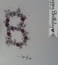 Personalised Daisy flower initial birthday card - Image 3