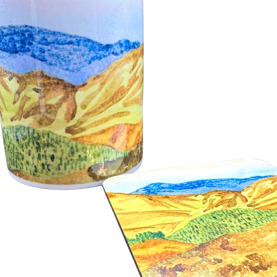 Perfectly Imperfect - Scottish Hills Mug and Coaster Set