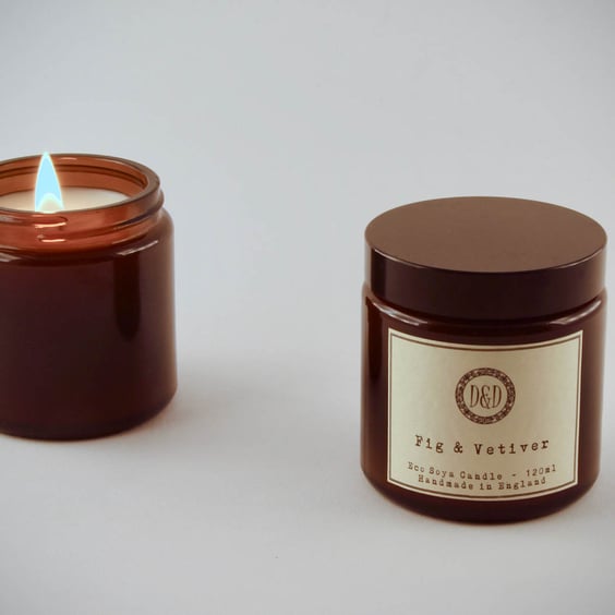  Eco soya scented candle - Fig & Vetiver 120 ml