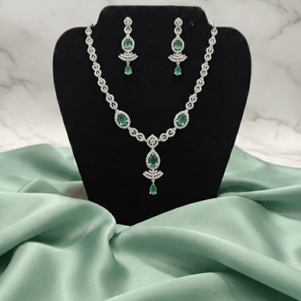 Ocean Green and Silver Jewellery Set 