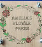 Bespoke flower press for wild & garden plants & flowers with personalised name. - Image 1
