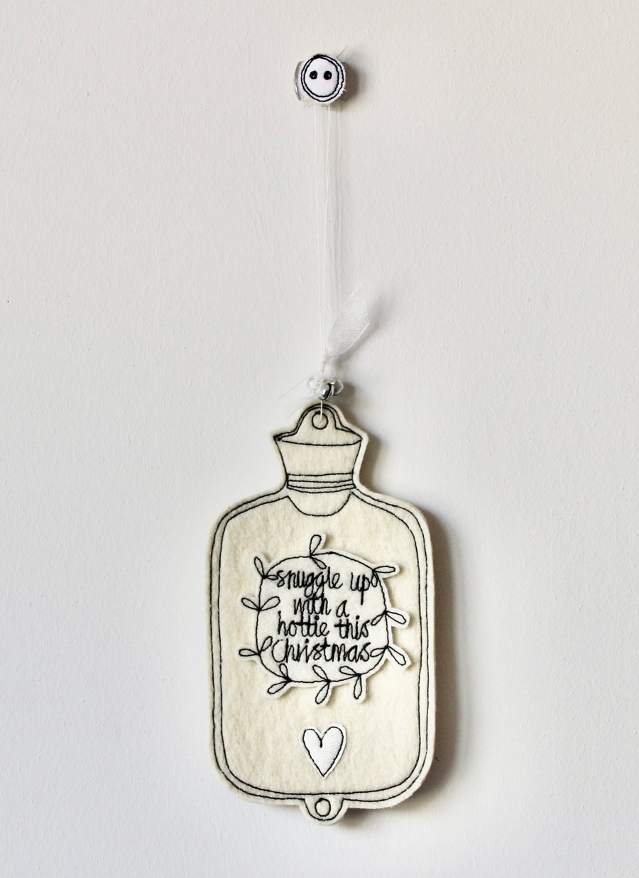 'Snuggle up with a Hottie this Christmas' - Hanging Decoration 