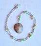 Beaded chain limpet shell necklace with pearls - Image 4