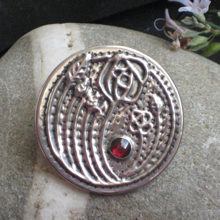 Mackintosh Garnet Brooch