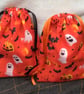 Small Halloween ghost themed fabric pouch drawstring bag - Image 3