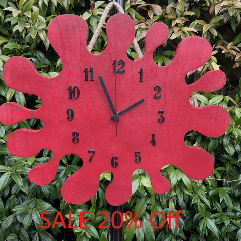 Red 'Splat' Clock