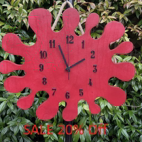 Red 'Splat' Clock