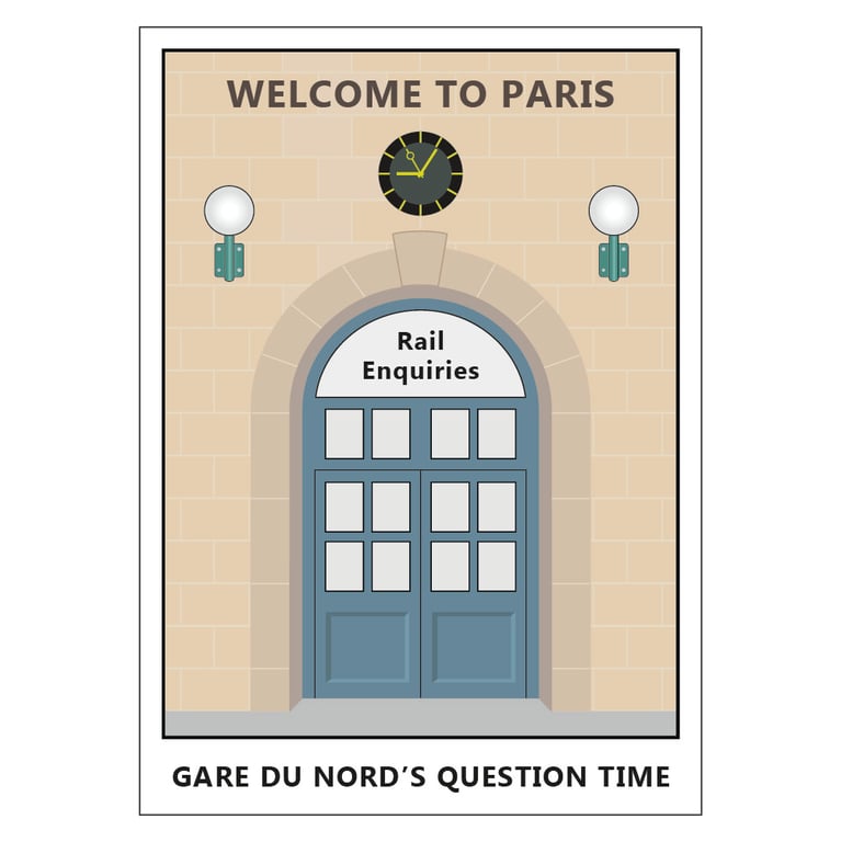 Gare Du Nord Postcard
