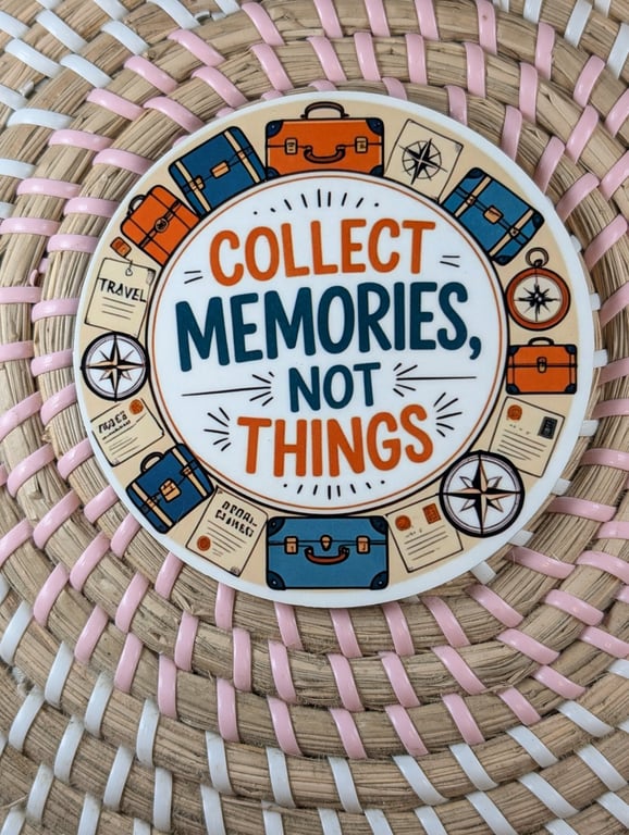 Collect Memories Not Things Coaster – Travel Gift – Adventure & Holiday Coaster