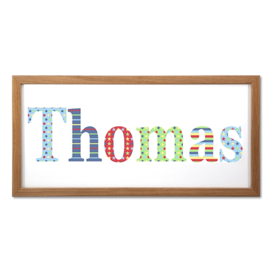 Boys Personalised Name Picture 