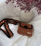 Crocheted cross body bag