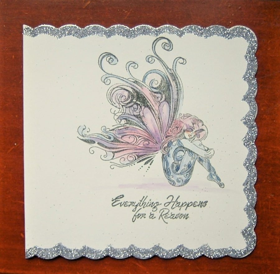 fantasy fairy greetings card ( ref F 362)