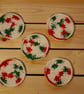100% Cotton Crochet Facial Rounds holly jolly colour scheme  - Image 3