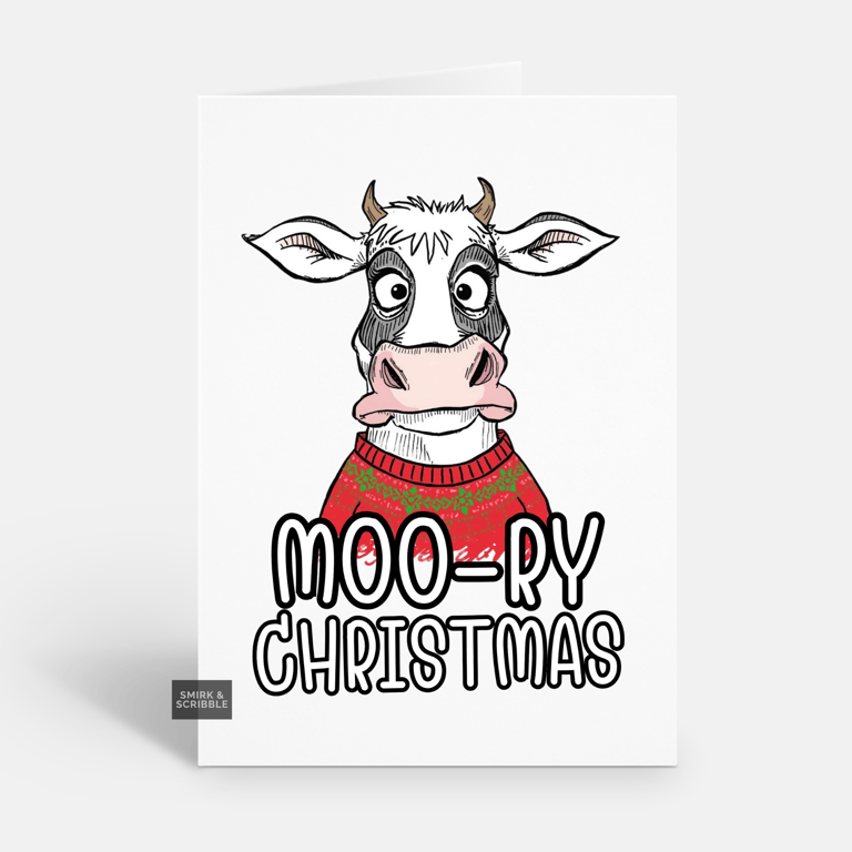 Unique Funny Christmas Card For Him Or Her - Xmas Greeting 