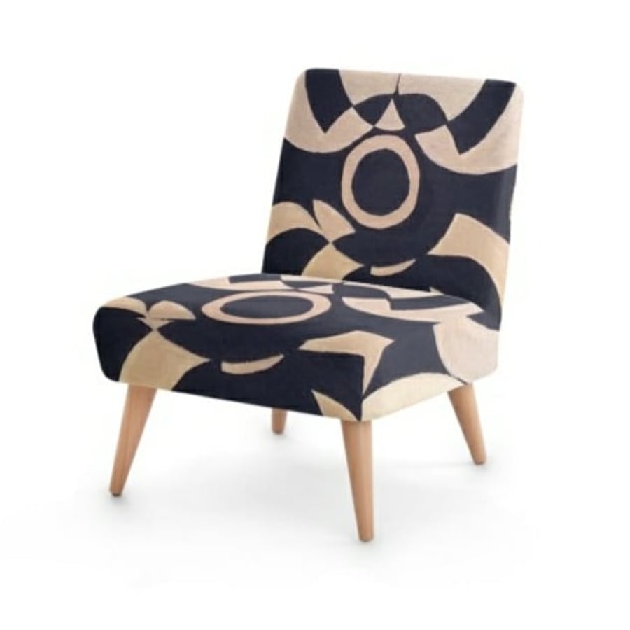 "ART DECO" OCCASIONAL CHAIR; HANDMADE AND RESPONSIBLY SOURCED BEECH WOOD.