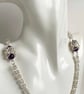 Sterling Silver Amethyst  24 Inch Chainmaille Chain & Extender - Last One - Image 9