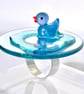 Glow in Dark Duck Pond Ring, Oversized Resin Statement Jewelry