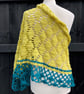Zing and Teal Triangle Lace Shawl - Image 4