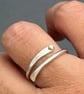 Gold Dot Adjustable Ring, wrap over ring, gold dot ring, adjustable ring,  - Image 2