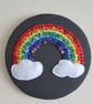 Rainbow Button Wall Art, Rainbow Picture, Button Art - Image 4