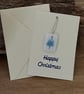 Unique Handcrafted Christmas Card Artisan Fused Glass Tree Decoration Keepsake