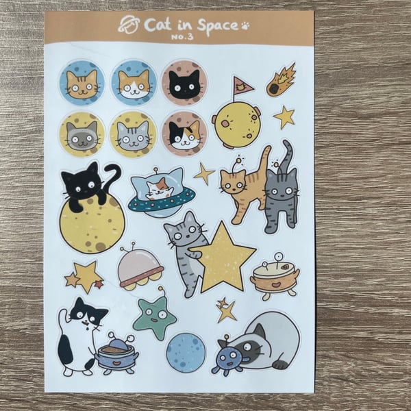 Cat Stickers, Cute Kitty Planner Stickers, Cat Diary Stickers, Cat Journal Stick