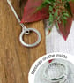 Silver Circle Necklace with 'Eternal Love' Message Inside