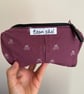Lined Inner Tube Bag - Dark Pink Zip & Maroon Cyclist Lining - Image 8