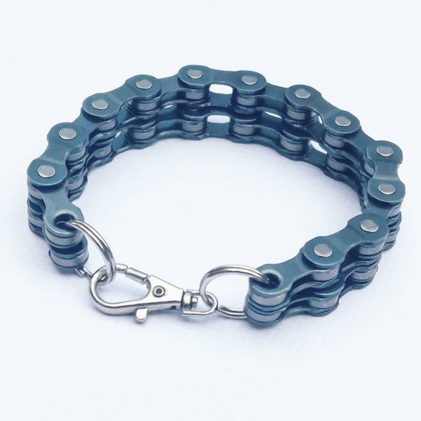 Double Bike Chain Bracelet Great Gift for any Cyclist or Bicycle Rider or Punk I