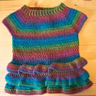 Tunic top with ra ra frills.