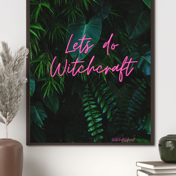 Let's do Witchcraft Jungle Theme Quote Wall Art