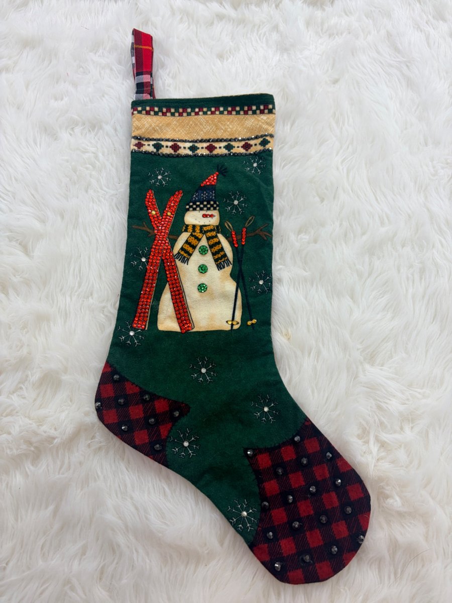Image of Embellished Christmas stocking