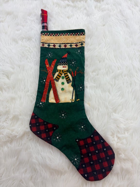 Embellished Christmas stocking
