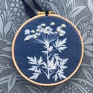 Art - In an Embroidery Hoop, Botanical Gift, lovely present.