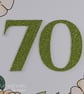 Handmade 70th Birthday card - floral wreath - Image 2