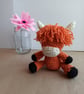 Crochet Highland Cow Plush Toy: Handmade Acrylic Softie - Image 8
