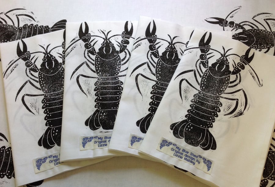 Lobster tea towel