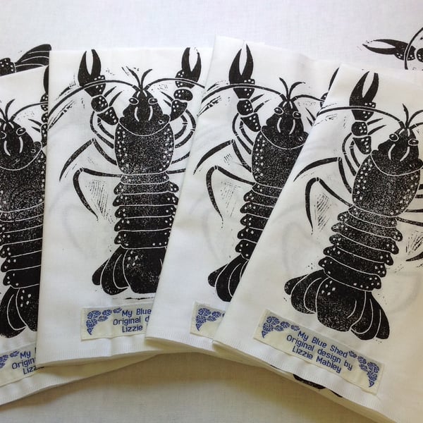 Lobster tea towel