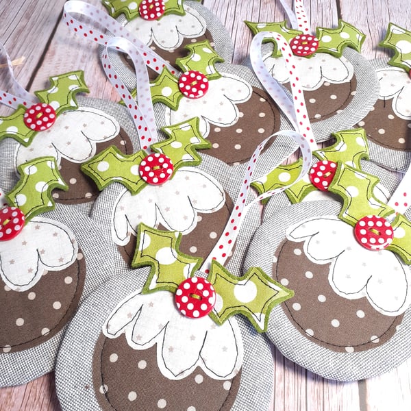 Handmade Christmas Pudding Hangie Decoration