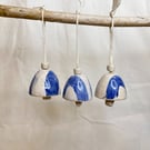 Drift Bells, Set of 3, Hand-Made Minimalist Ceramic Ornaments