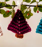 Set of 3 Crochet Christmas Tree Decorations - Image 3