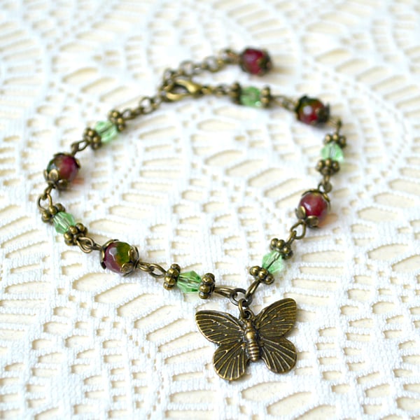 Vintage-inspired Butterfly Bracelet
