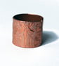 Etched Copper Floral Ring - Adjustable size - Image 4
