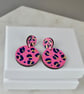 Colourful leopard print circles dangly earrings - Image 2