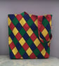 Bright and bold chequered tote bag. - Image 1